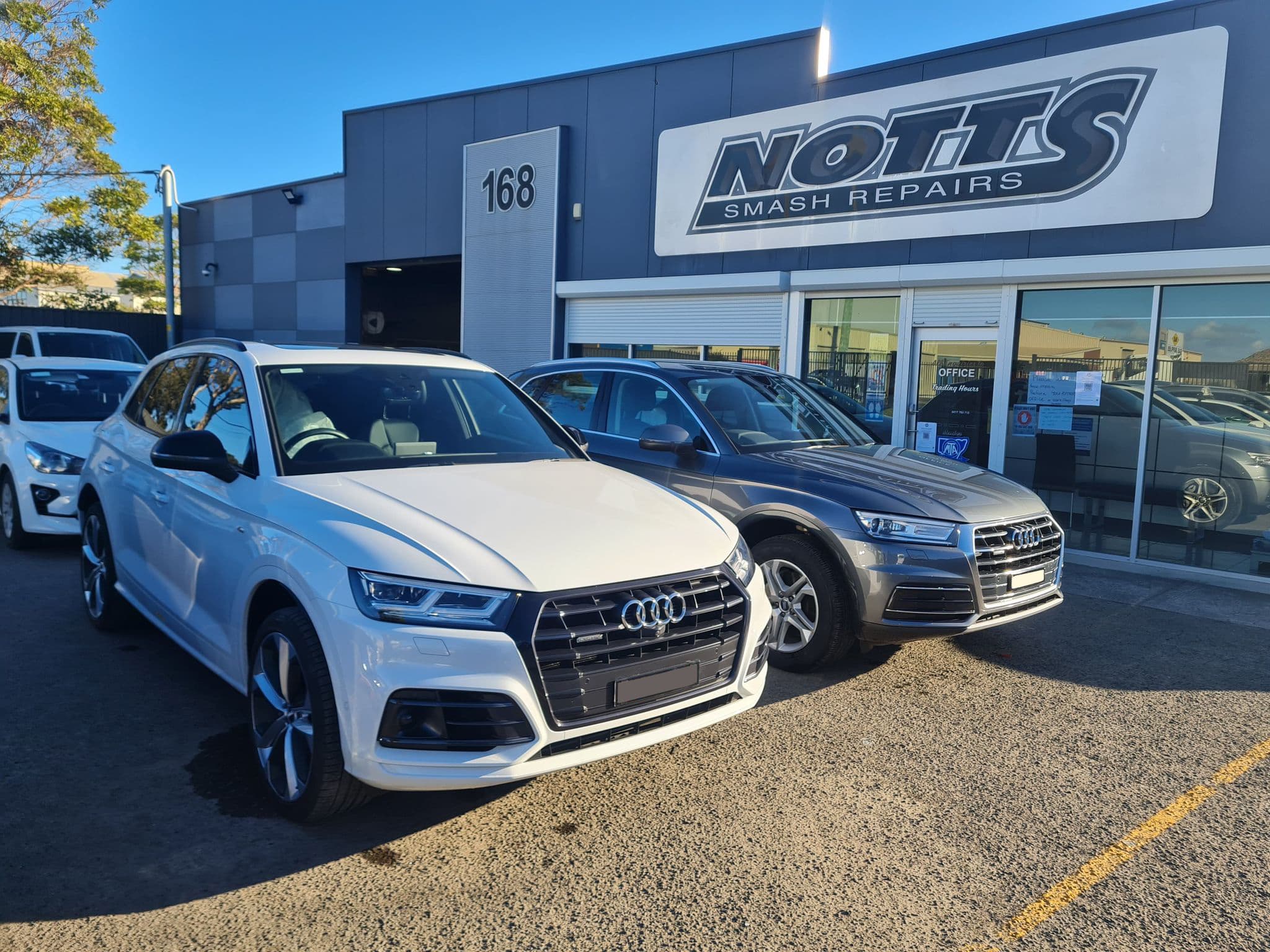 Audis side-by-side after work